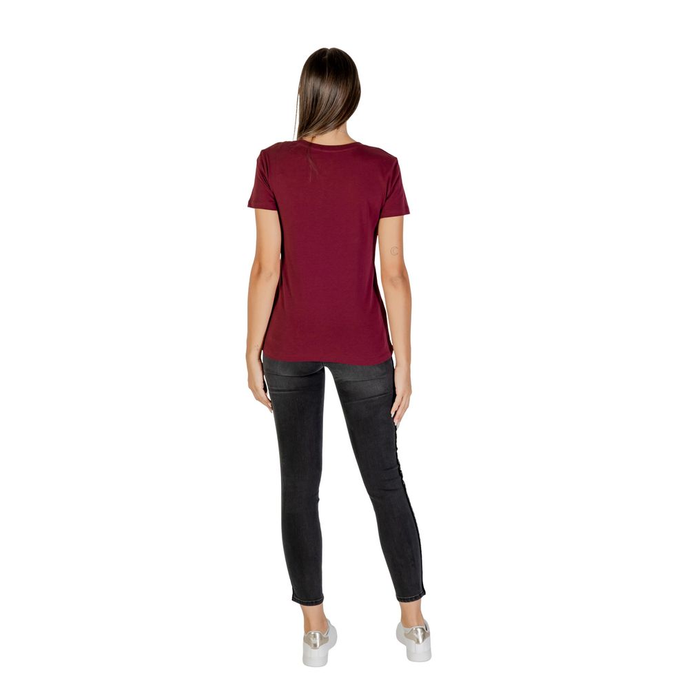 Armani Exchange Bordeaux Baumwoll-T-Shirt