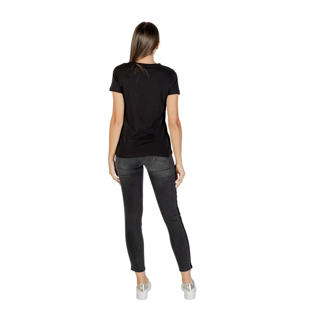 Armani Exchange Schwarzes Baumwoll-T-Shirt
