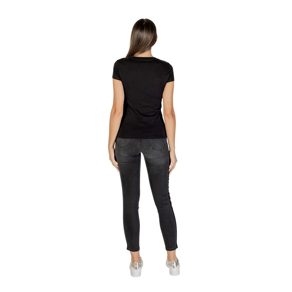 Armani Exchange Schwarzes Baumwoll-T-Shirt