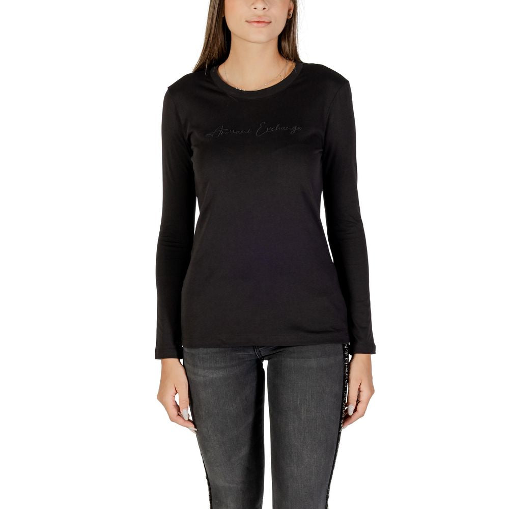 Armani Exchange Black Long Sleeve Cotton T-Shirt