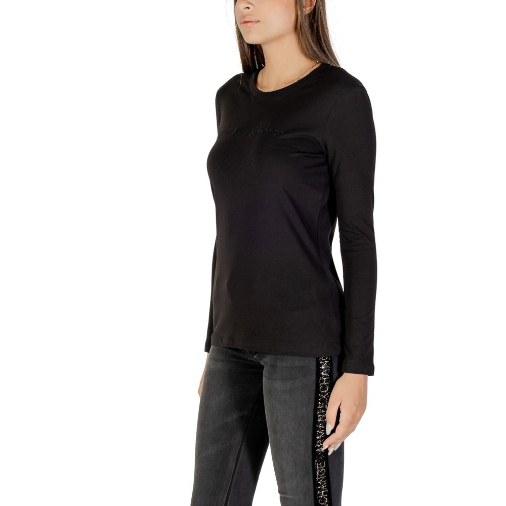 Armani Exchange Black Long Sleeve Cotton T-Shirt