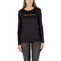 Armani Exchange Zweifarbige Baumwoll-Langarmshirt