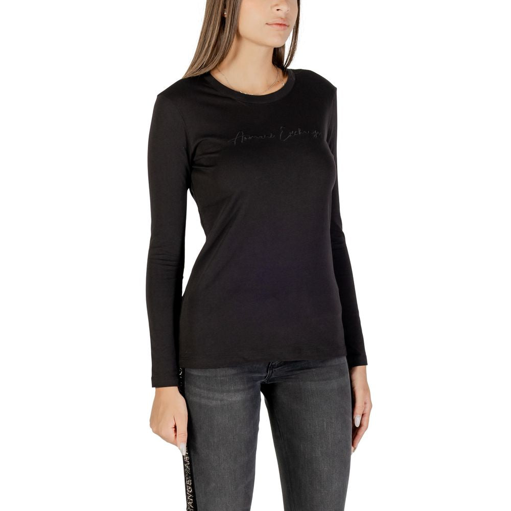 Armani Exchange Black Long Sleeve Cotton T-Shirt