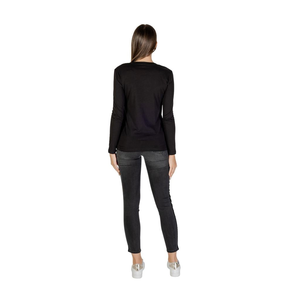 Armani Exchange Black Long Sleeve Cotton T-Shirt