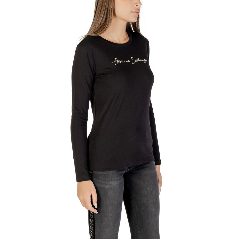 Armani Exchange Zweifarbige Baumwoll-Langarmshirt