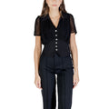 Morgan De Toi Schwarzes Kurzarmhemd aus Polyester