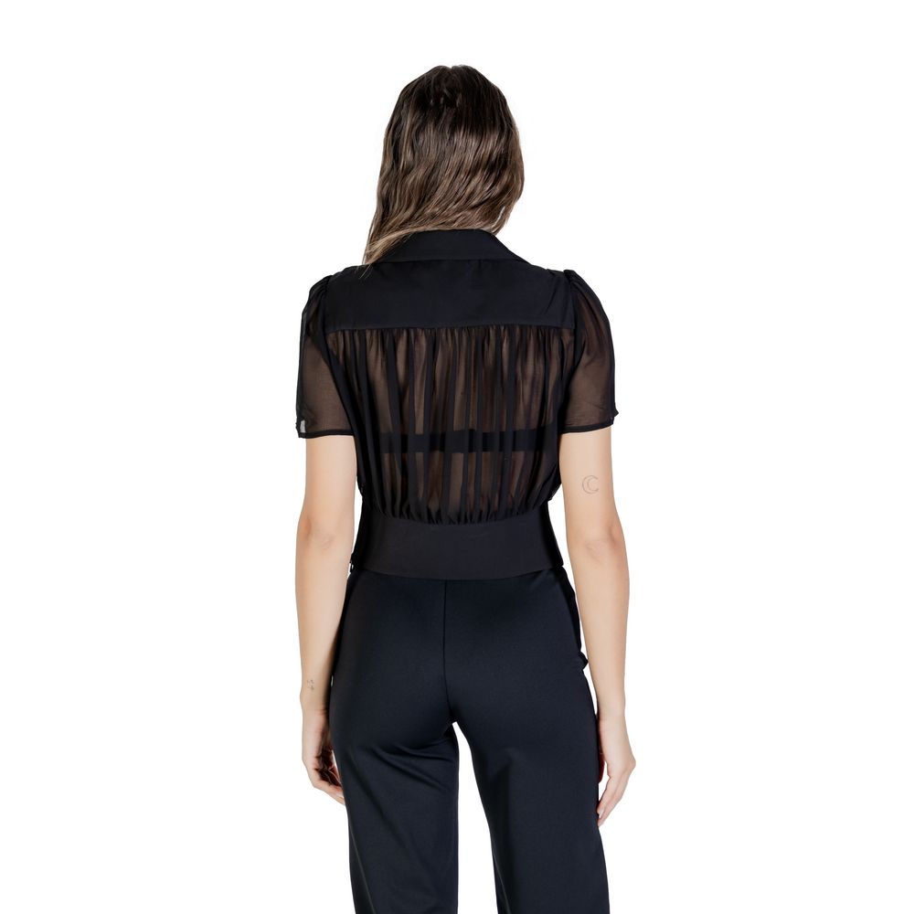 Morgan De Toi Schwarzes Kurzarmhemd aus Polyester