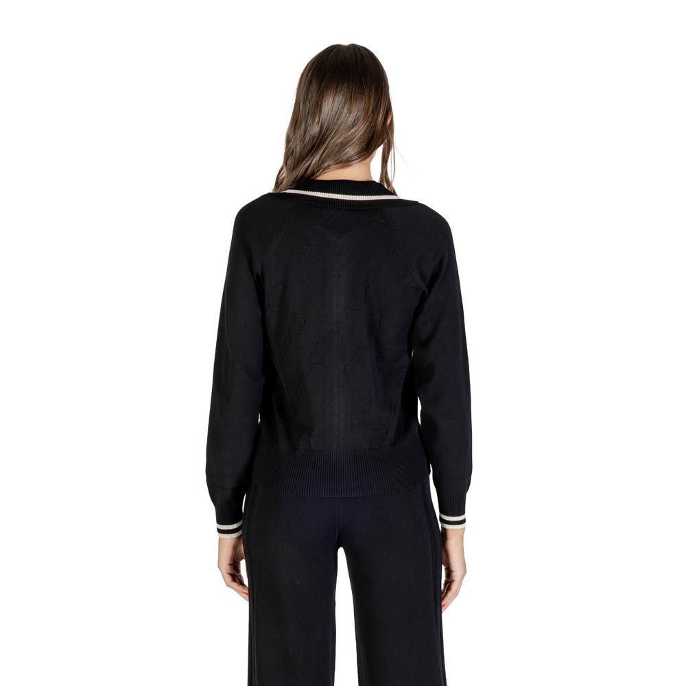 Liu Jo Black and White Viscose Cardigan