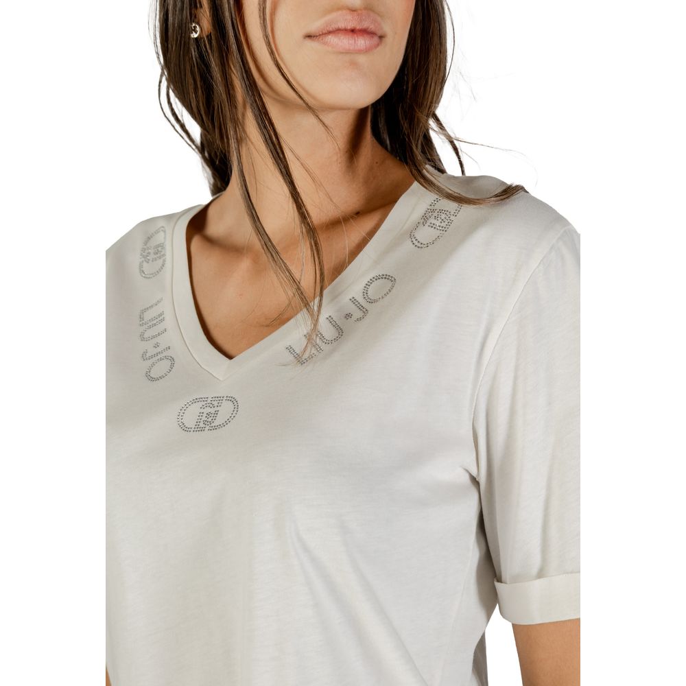 Liu Jo Weißes Baumwoll-T-Shirt