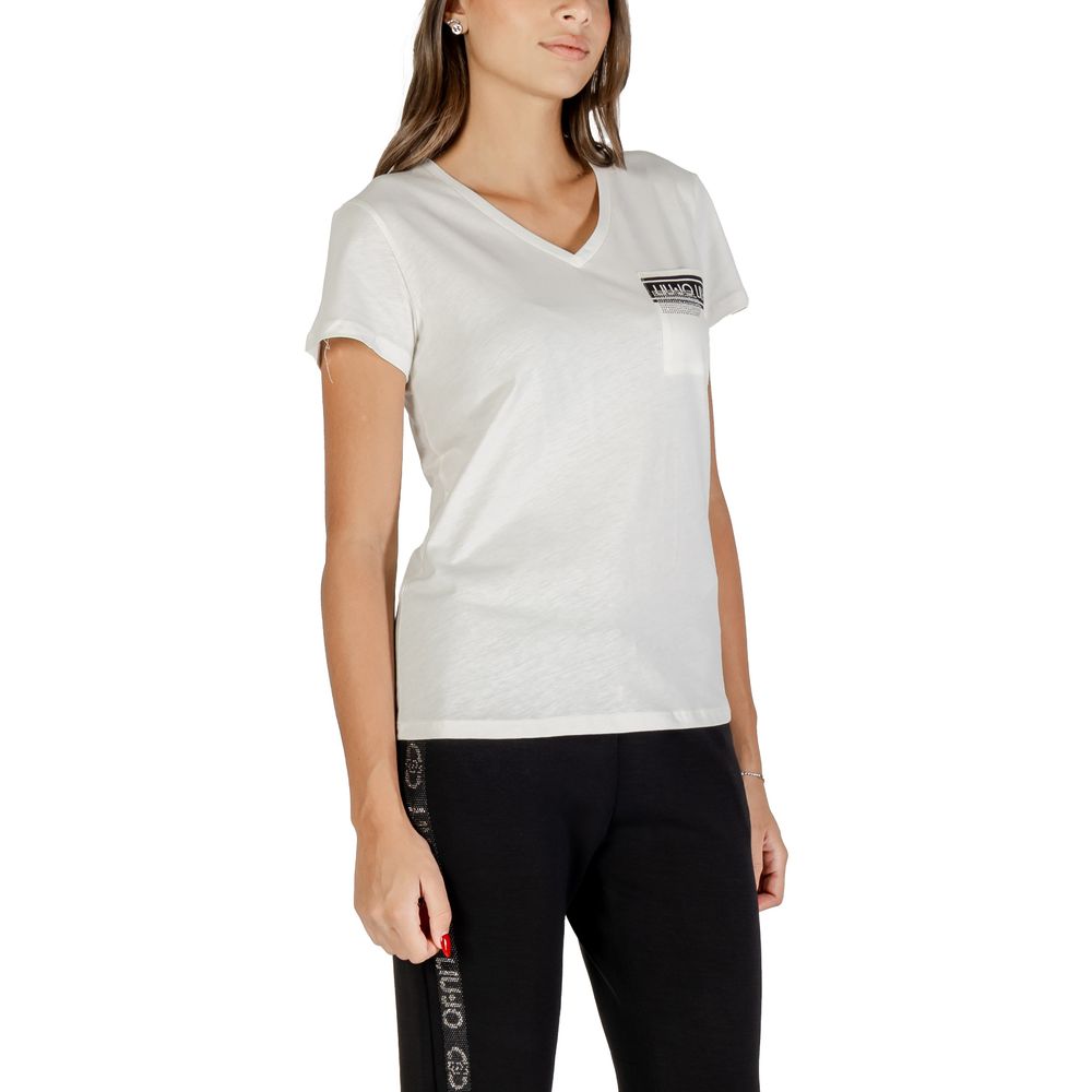 Liu Jo Weißes Baumwoll-T-Shirt