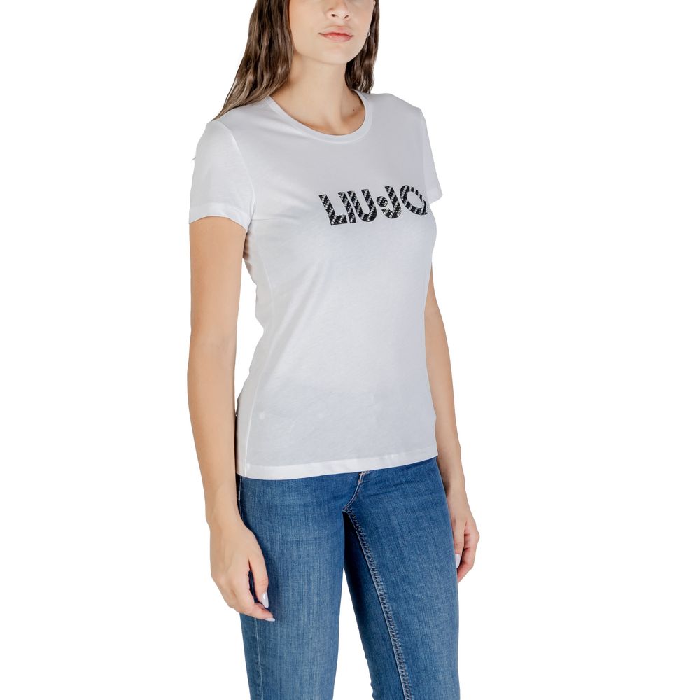 Liu Jo Weißes Baumwoll-T-Shirt