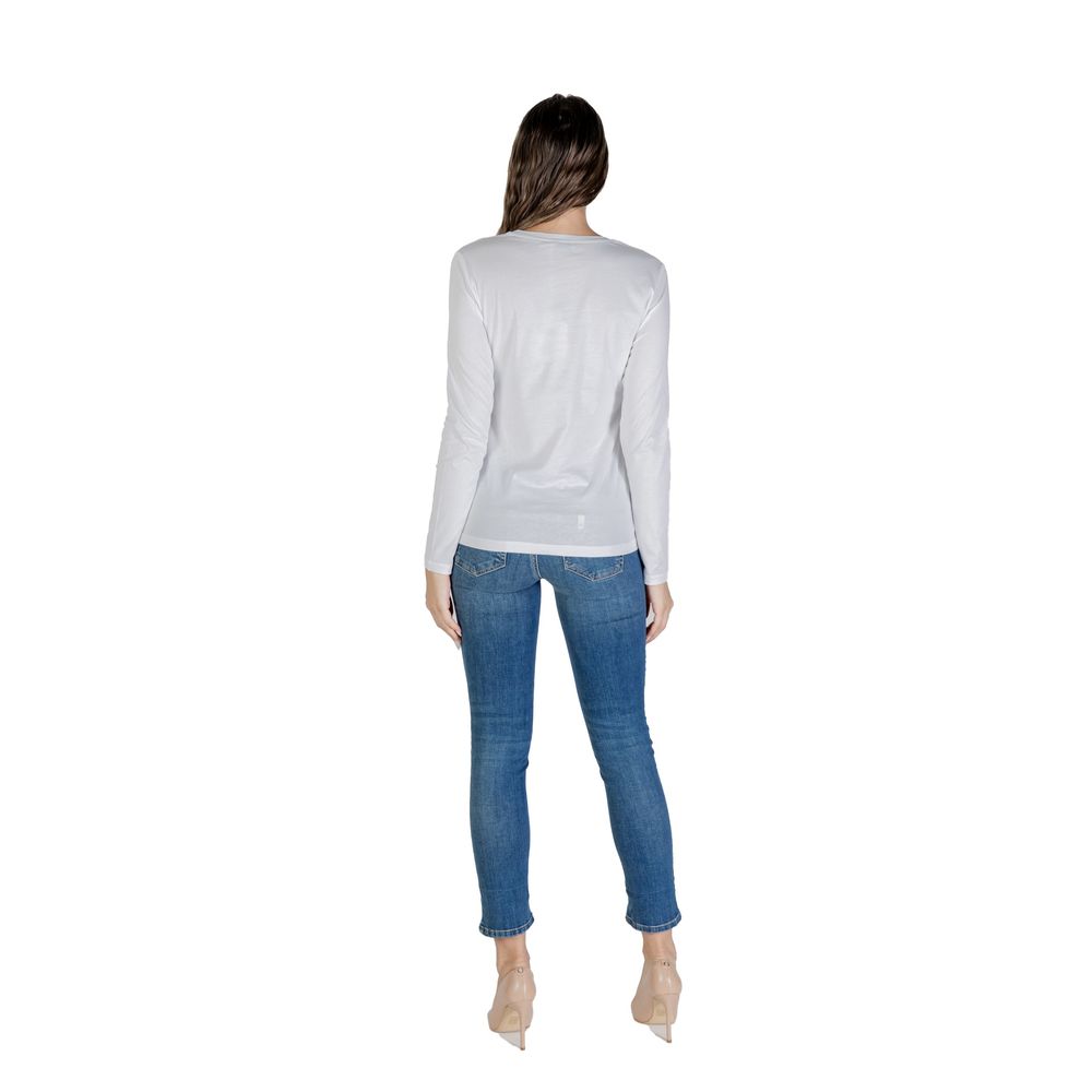 Liu Jo White Long-Sleeved Cotton T-Shirt