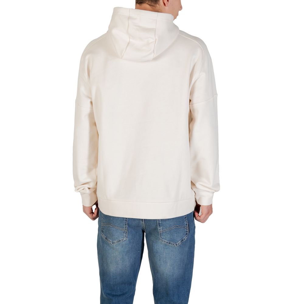 EA7 Emporio Armani Schwarz-weiße Baumwoll-Kapuzenpullover