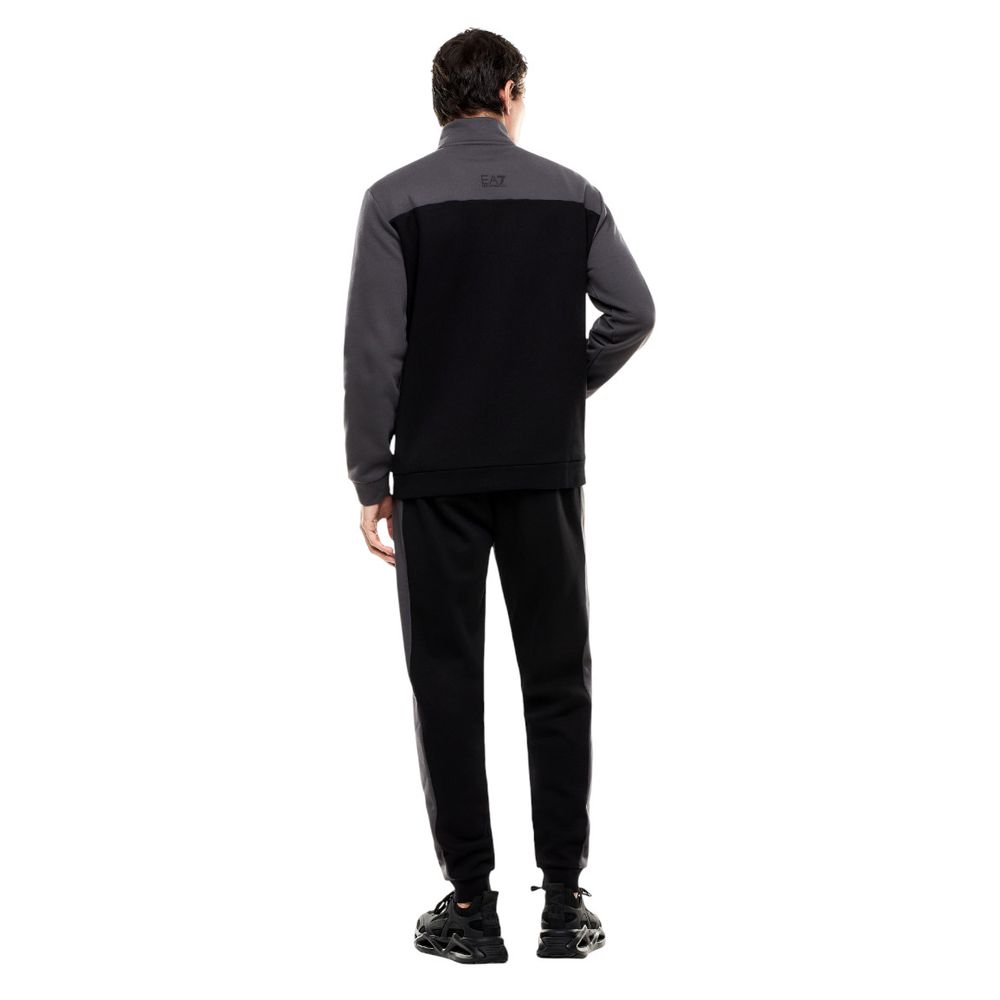EA7 Emporio Armani Black Cotton Tracksuit