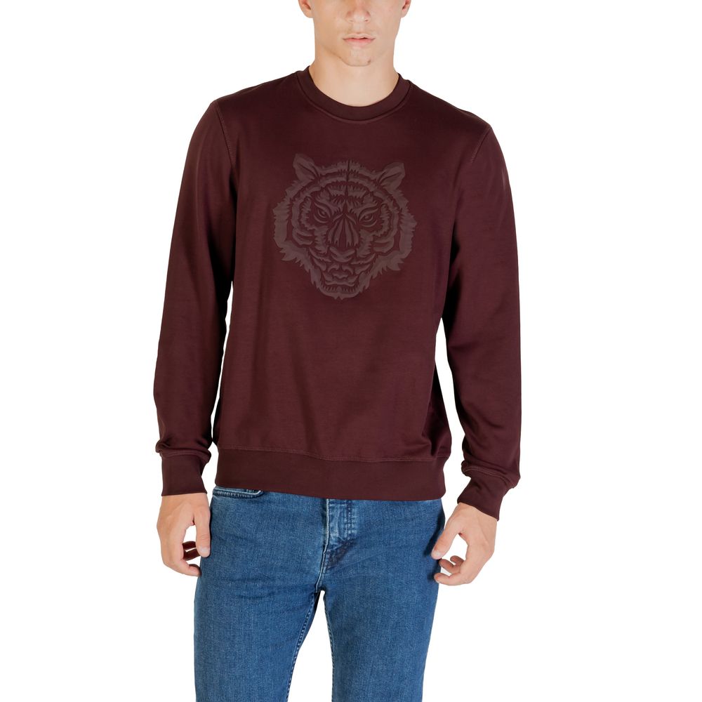 Antony Morato Weinrotes Baumwoll-Sweatshirt