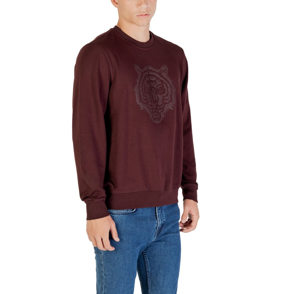 Antony Morato Weinrotes Baumwoll-Sweatshirt