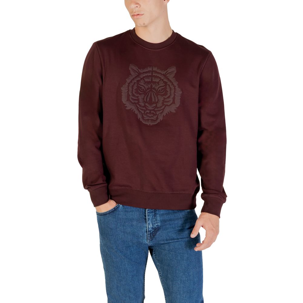 Antony Morato Weinrotes Baumwoll-Sweatshirt