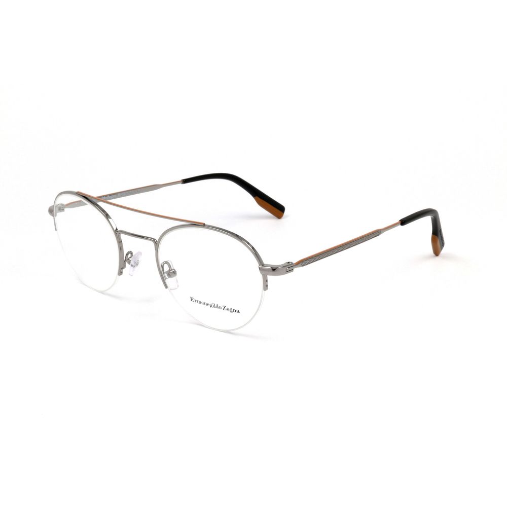 Ermenegildo Zegna Grey Metal Glasses (Frame)