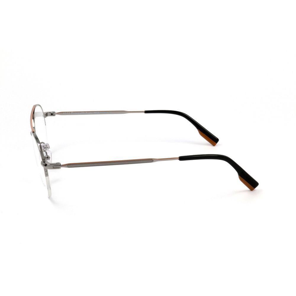 Ermenegildo Zegna Grey Metal Glasses (Frame)