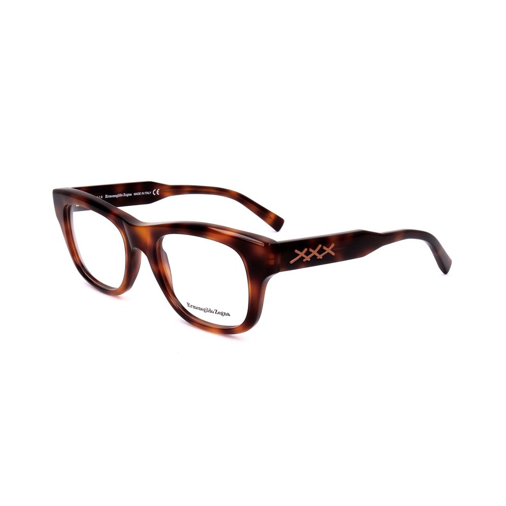 Ermenegildo Zegna Brown Resin Glasses Frame