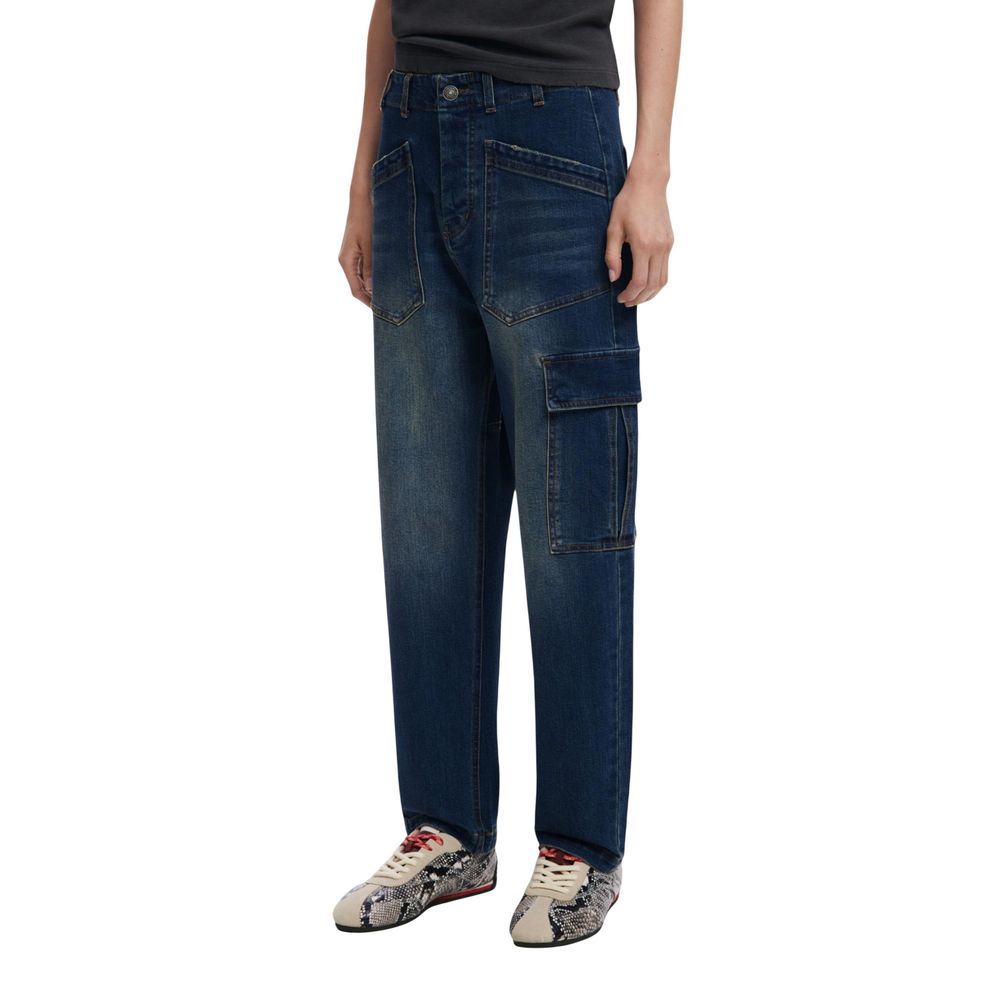 Desigual Blaue Boyfriend Jeans aus Baumwolle