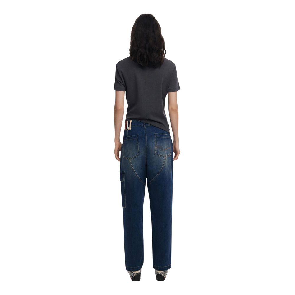Desigual Blaue Boyfriend Jeans aus Baumwolle