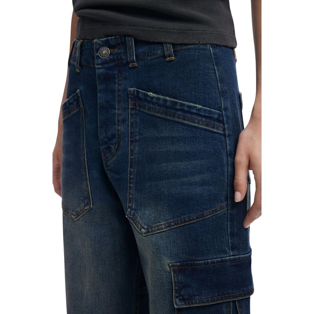 Desigual Blaue Boyfriend Jeans aus Baumwolle