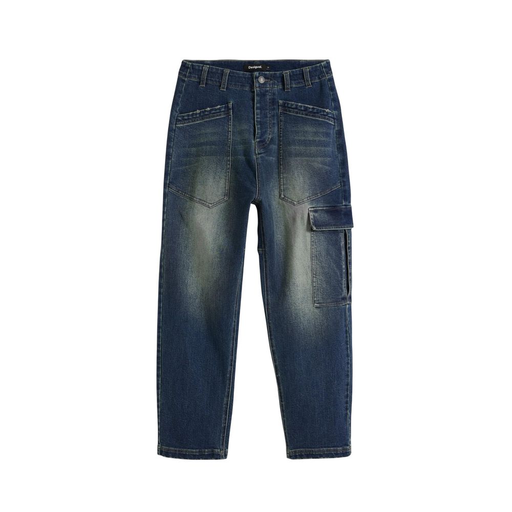 Desigual Blaue Boyfriend Jeans aus Baumwolle
