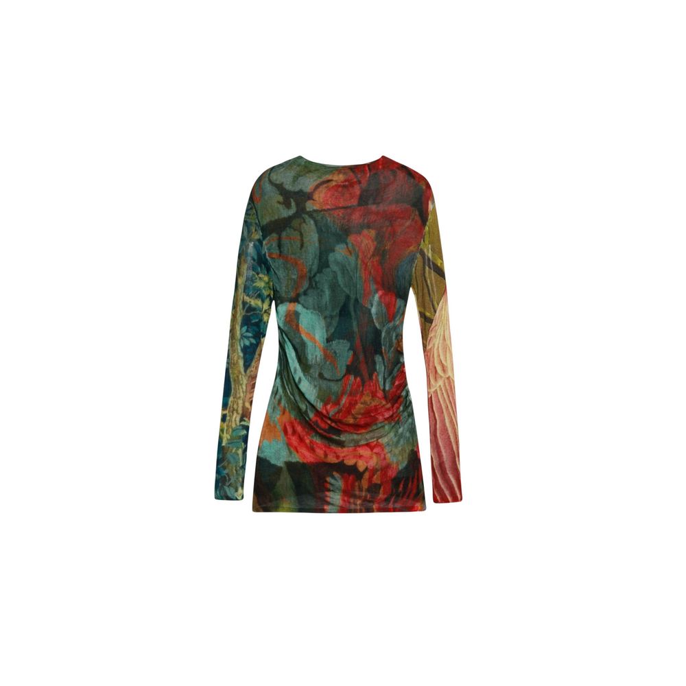 Desigual Langarmshirt aus Viskose in Bicolor-Optik