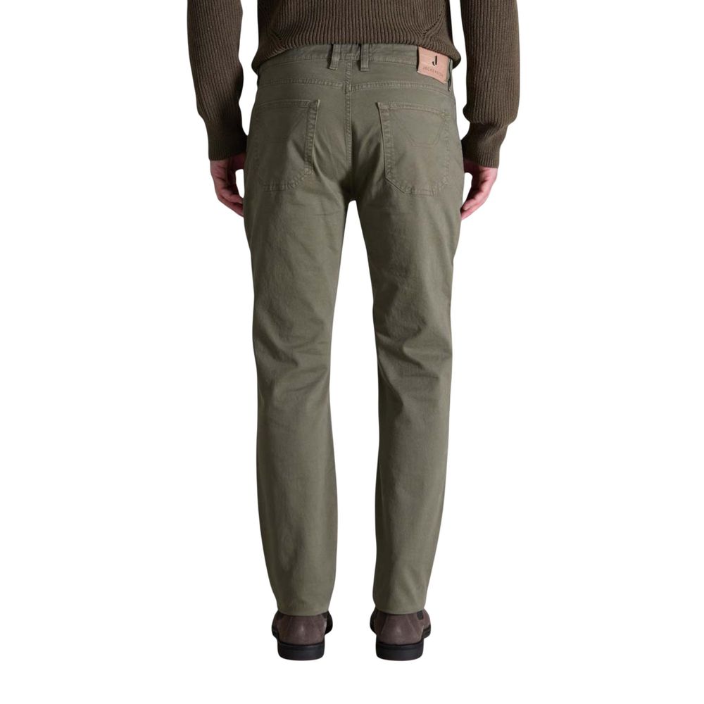 Jeckerson Grüne Baumwoll-Skinny-Hose