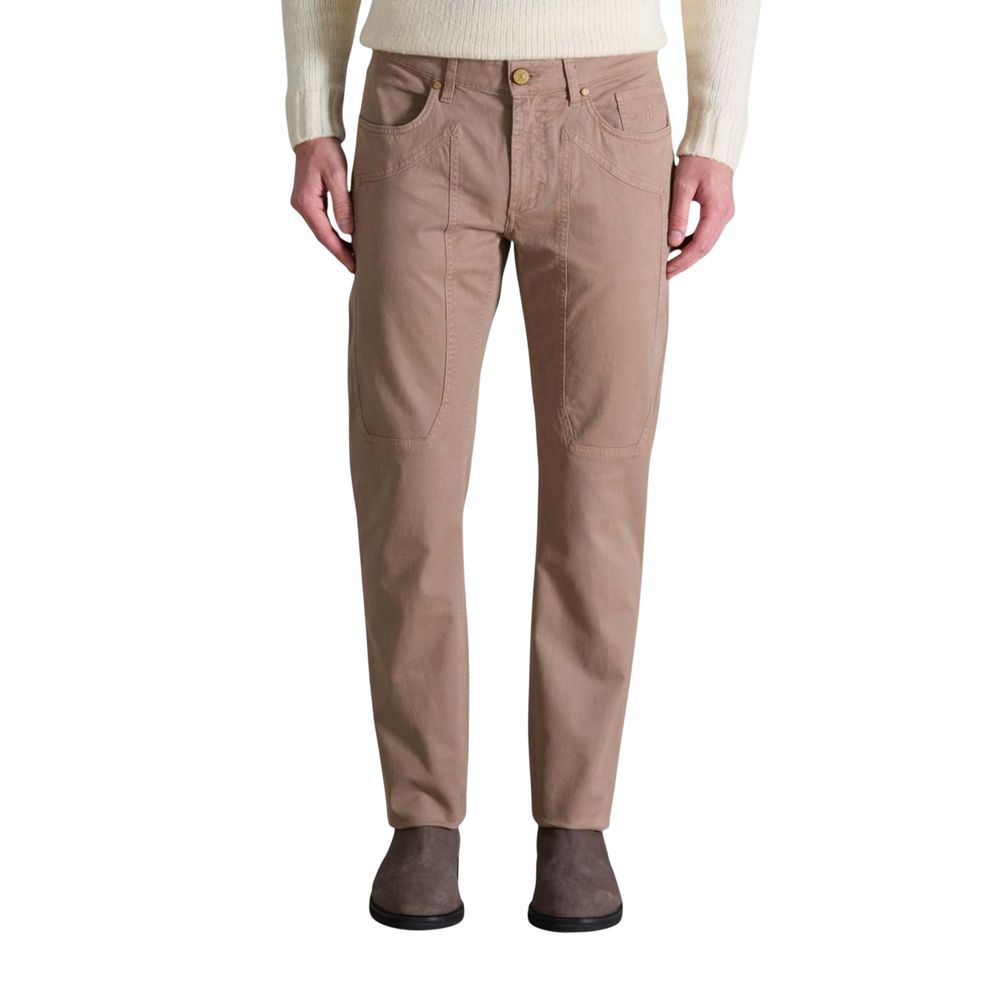 Jeckerson Beige Baumwoll Skinny Hosen
