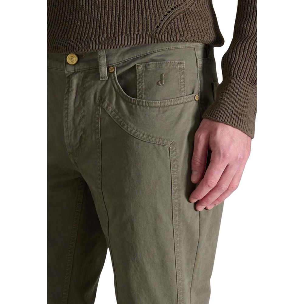 Jeckerson Grüne Baumwoll-Skinny-Hose
