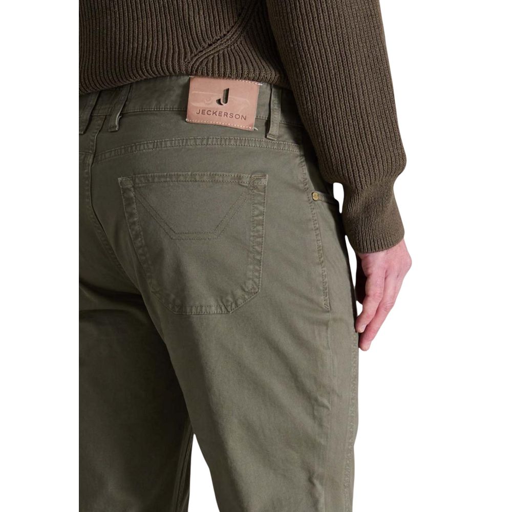 Jeckerson Grüne Baumwoll-Skinny-Hose