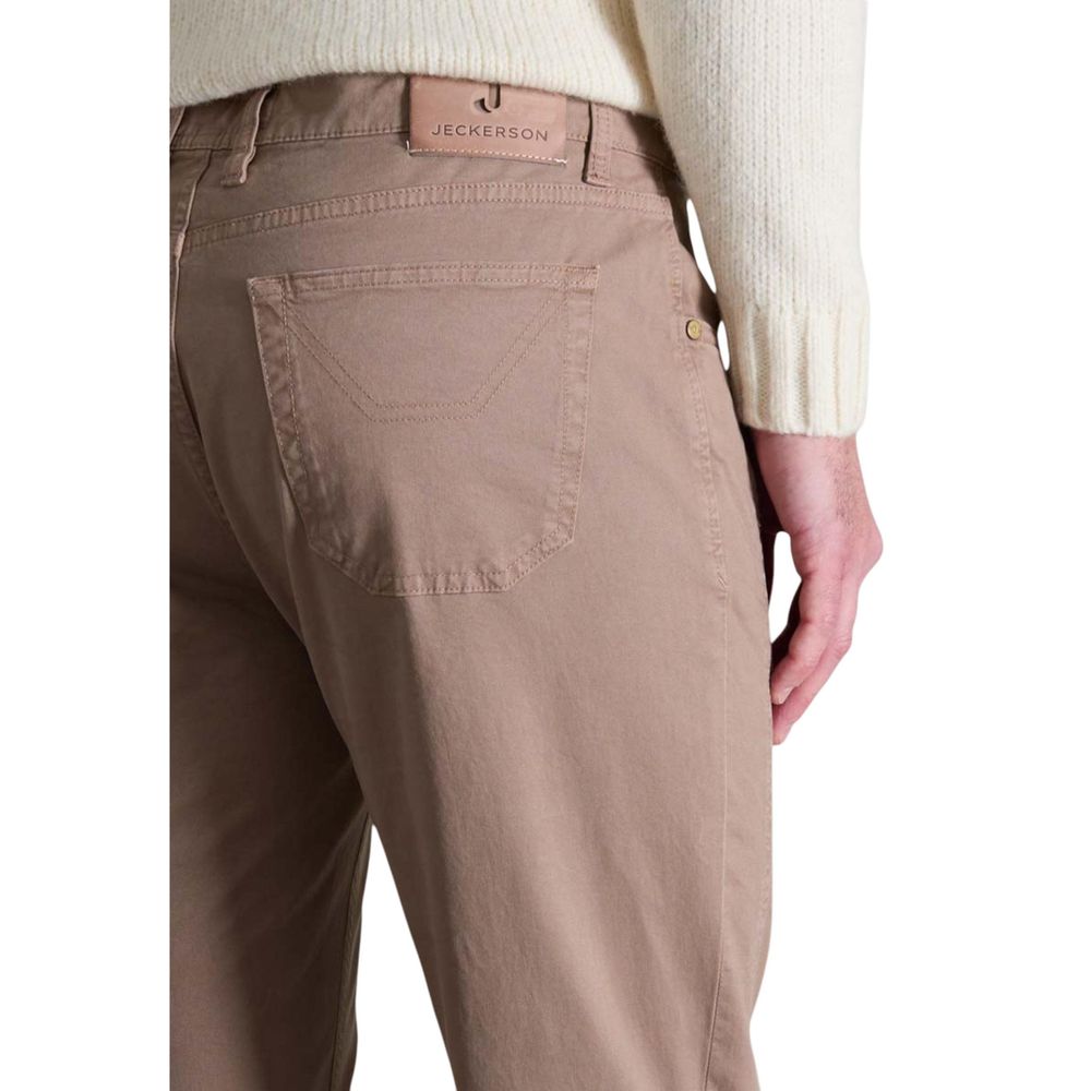 Jeckerson Beige Baumwoll Skinny Hosen
