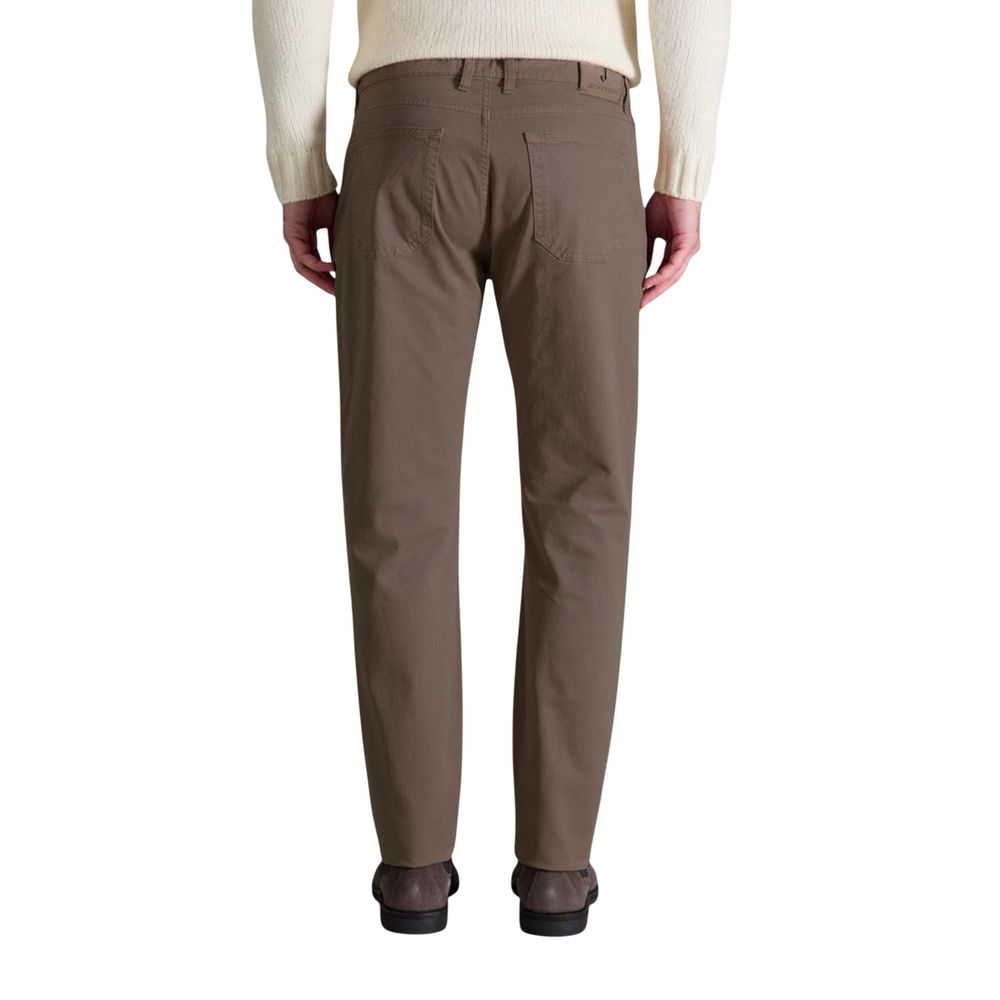 Jeckerson Braune Baumwoll-Skinny-Hose