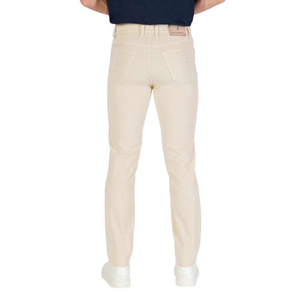 Jeckerson Creme Baumwoll Skinny Jeans