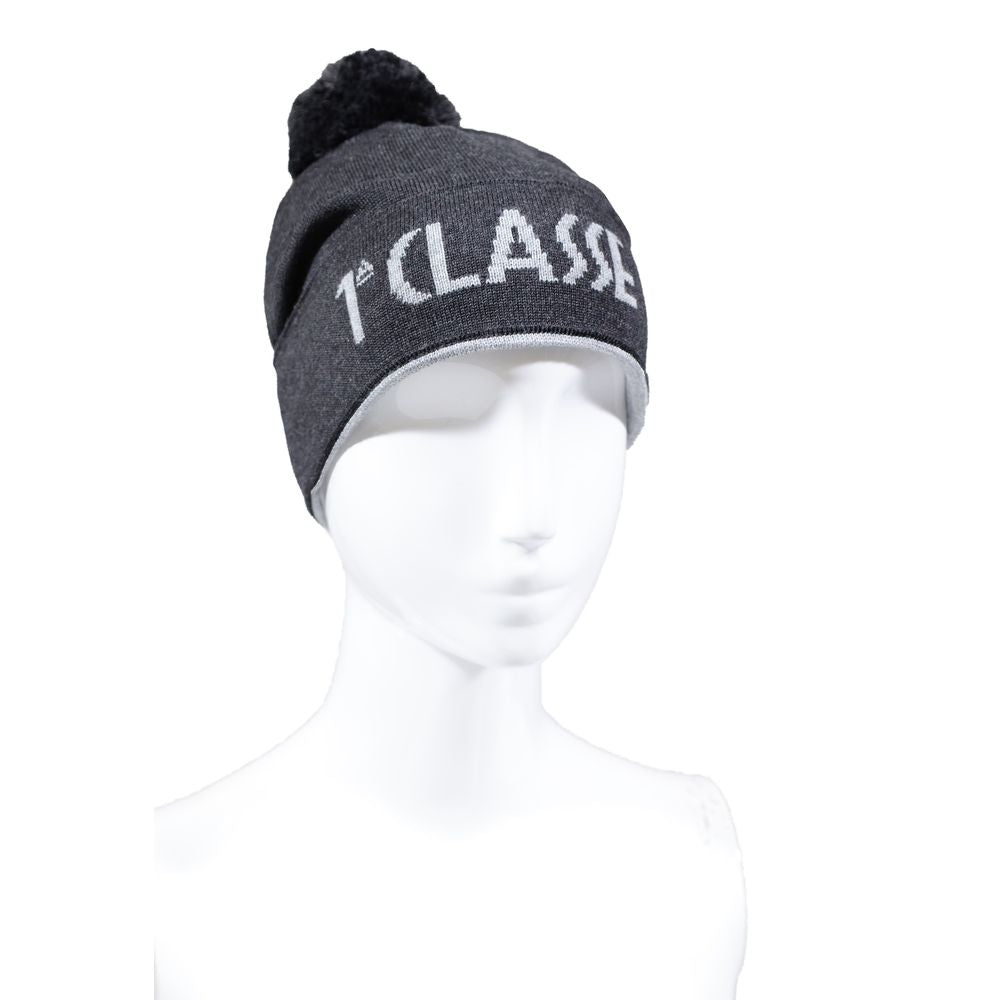 Alviero Martini Prima Classe Grey Wool Beanie (Baseball Cap)