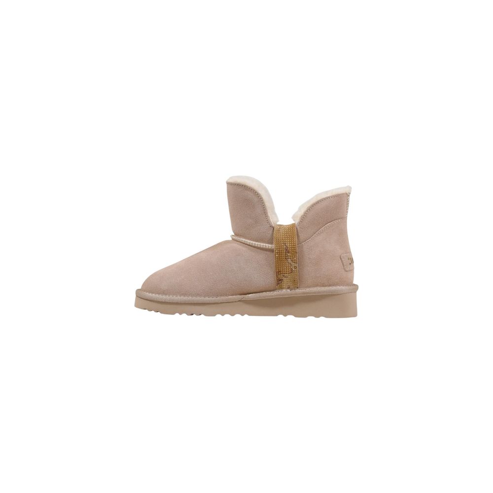 Alviero Martini Prima Classe Beige Leder Stiefeletten