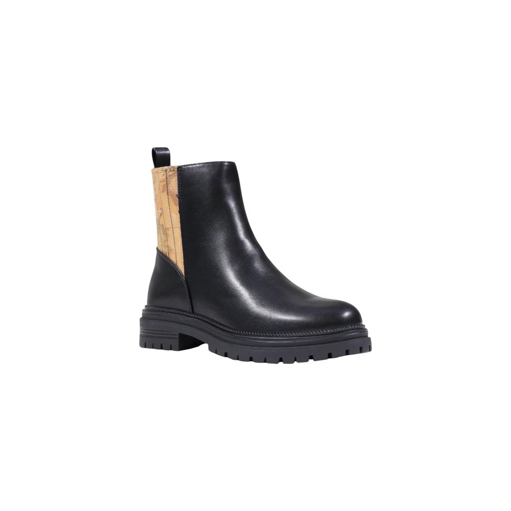 Alviero Martini Prima Classe Schwarze Ankle Boots aus Polyurethan