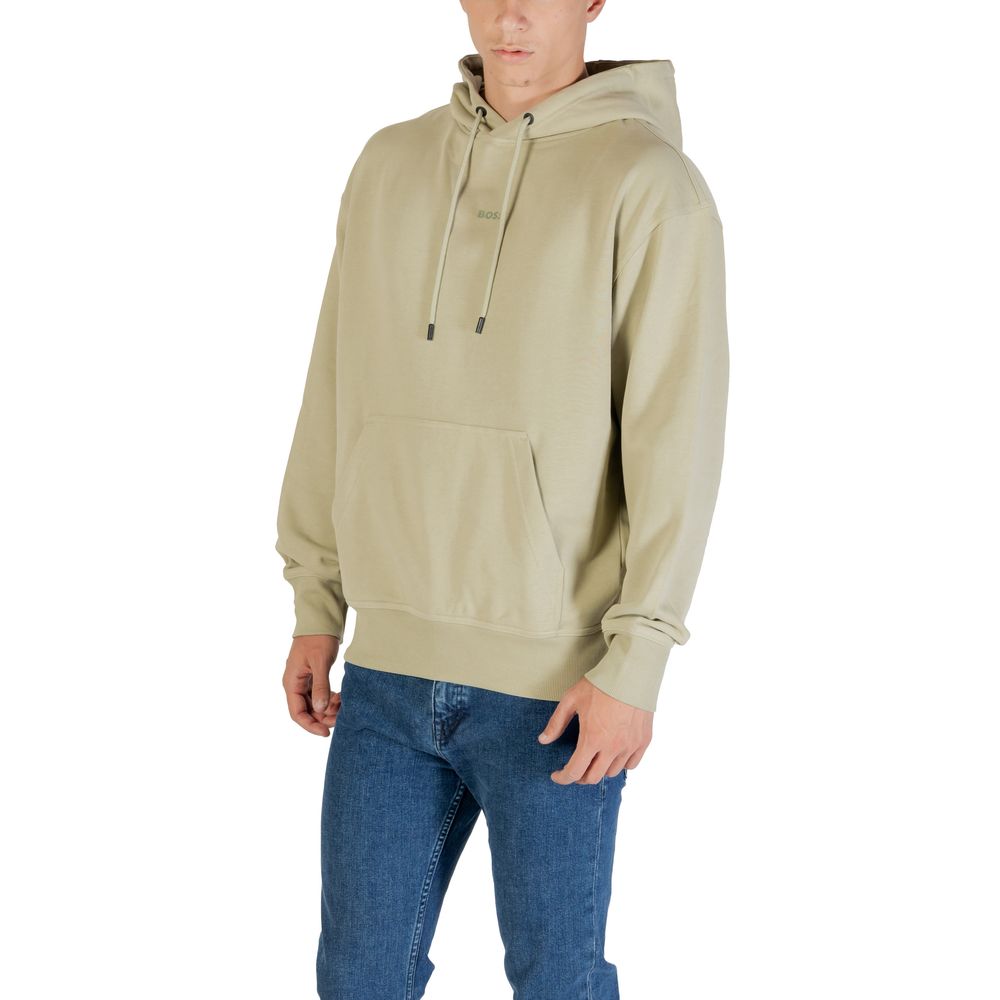 Hugo Boss Grüner Baumwoll-Kapuzenpullover