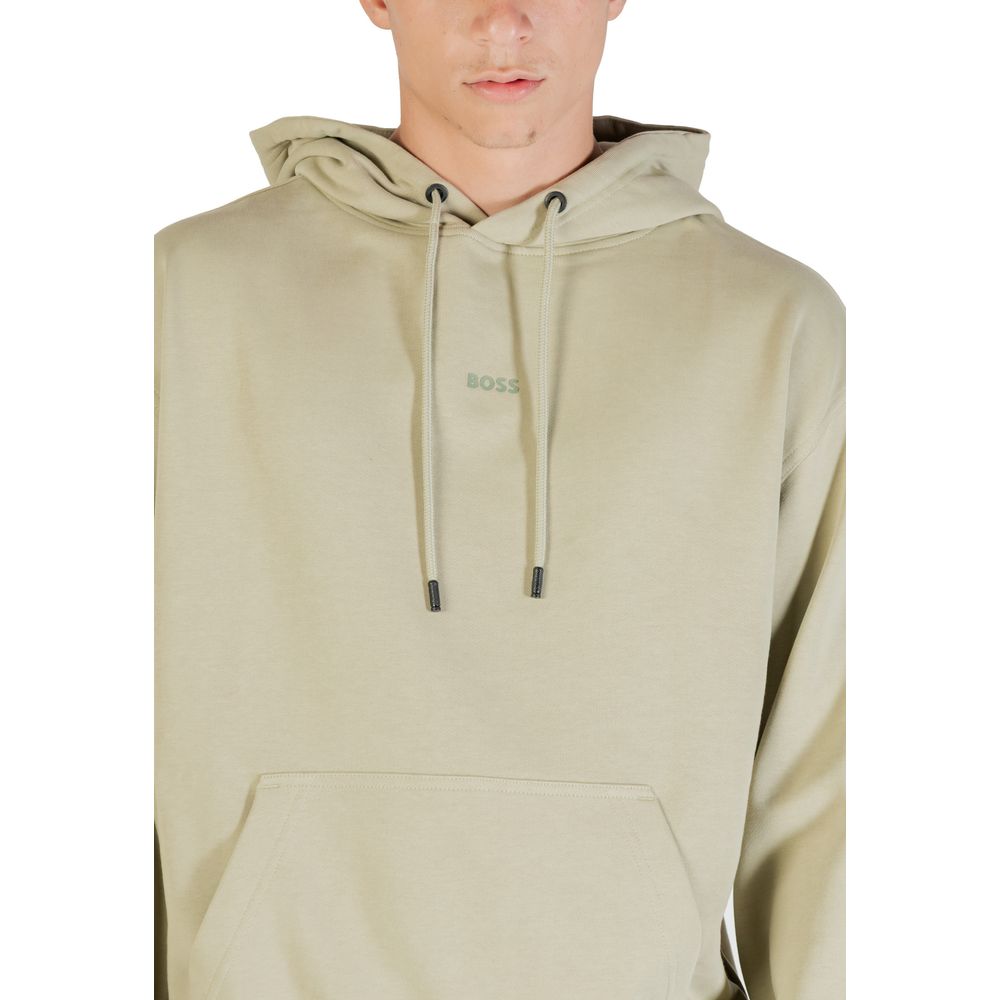 Hugo Boss Grüner Baumwoll-Kapuzenpullover