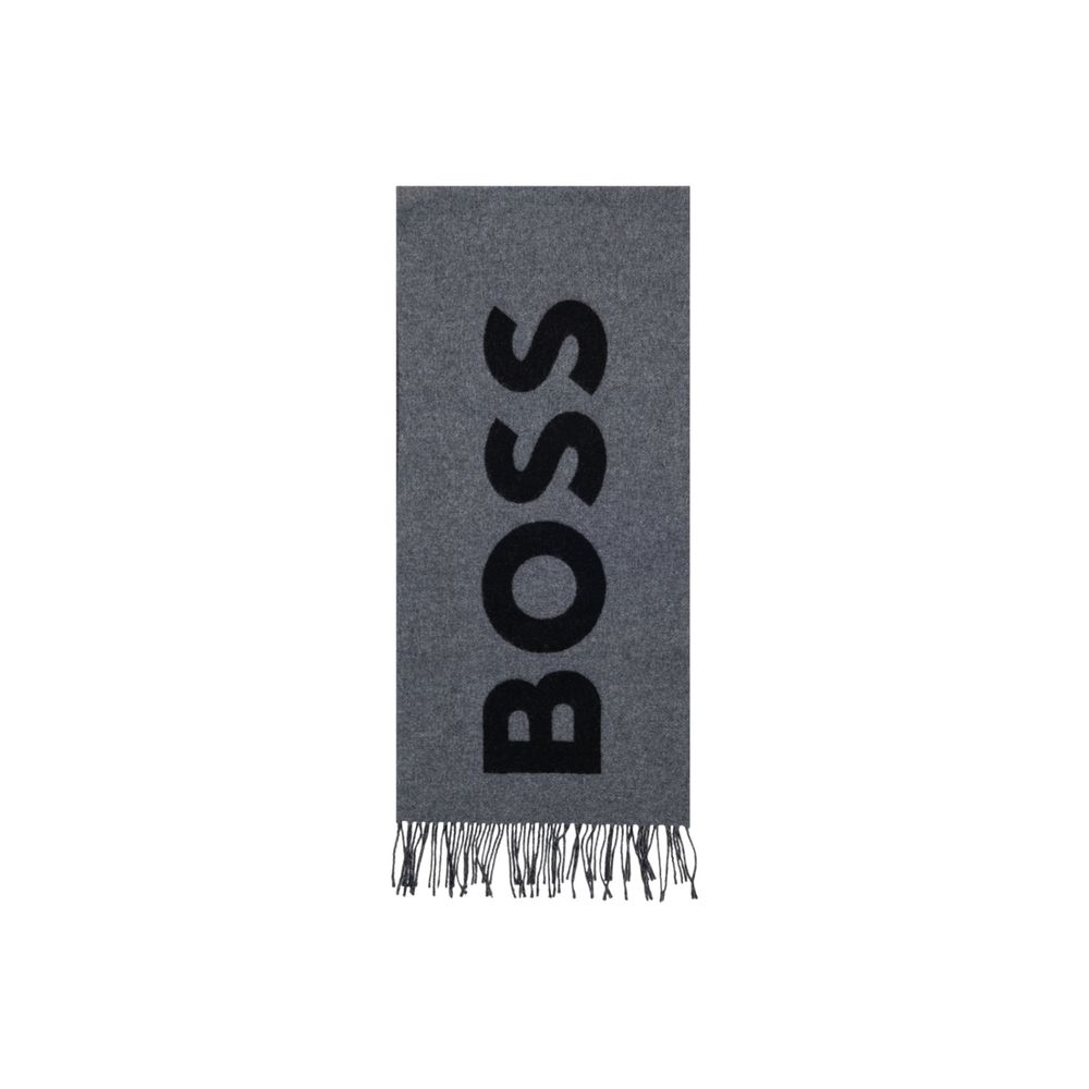 Hugo Boss Grauer Wollschal