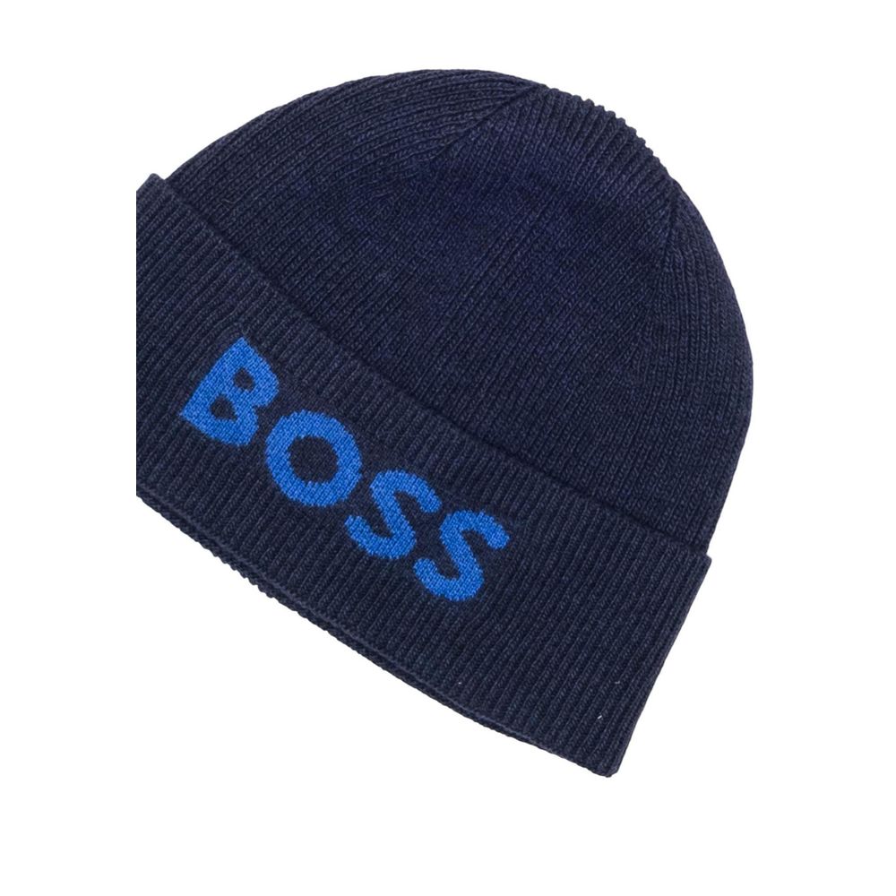 Hugo Boss Blaue Kappe aus recyceltem Polyamid (Baseballkappe)