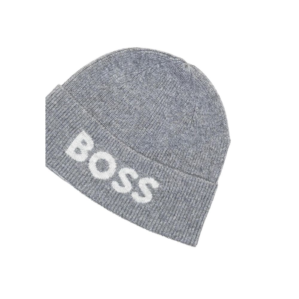 Hugo Boss Graue Baseballkappe aus recyceltem Polyamid