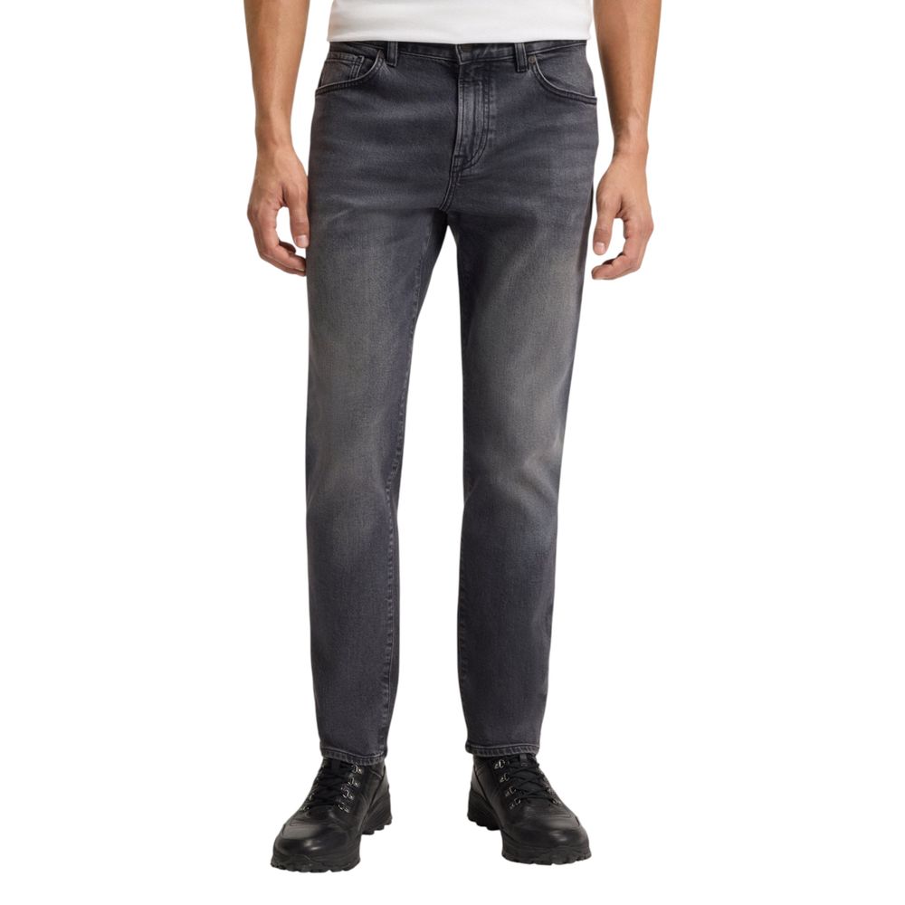 Hugo Boss Graue Jeans aus Baumwolle im Relaxed Fit