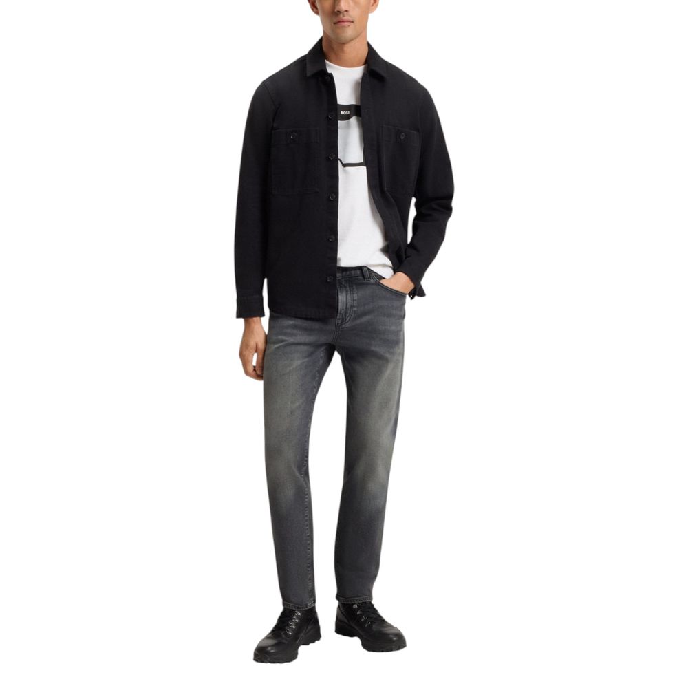 Hugo Boss Graue Jeans aus Baumwolle im Relaxed Fit