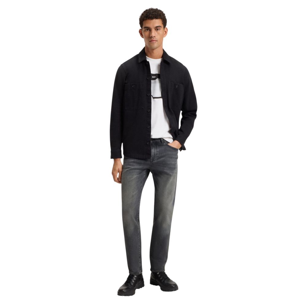 Hugo Boss Graue Jeans aus Baumwolle im Relaxed Fit