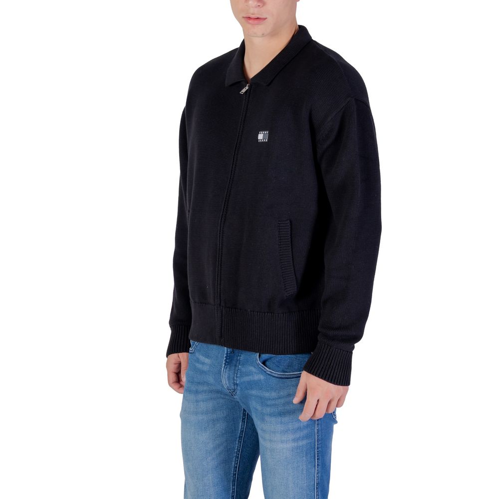 Tommy Hilfiger Jeans Schwarzer Cardigan aus recycelter Baumwolle