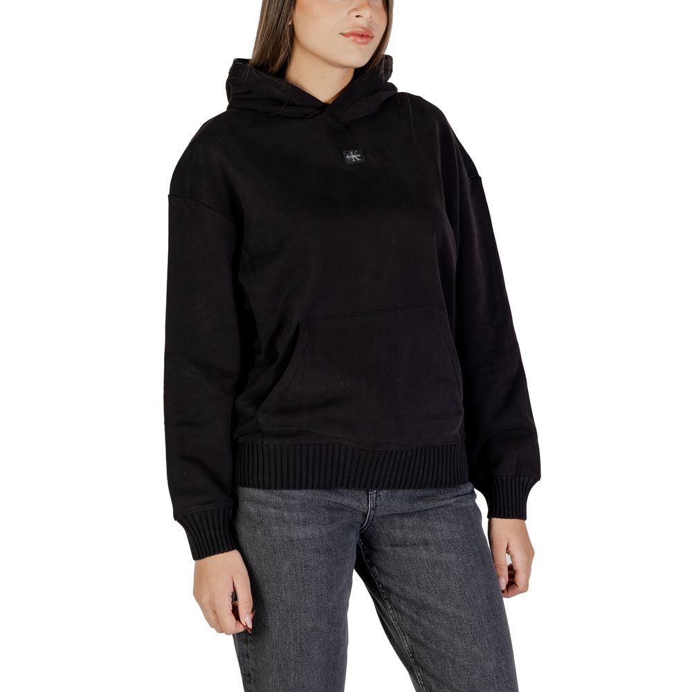 Calvin Klein Jeans Schwarzer Baumwoll-Hoodie