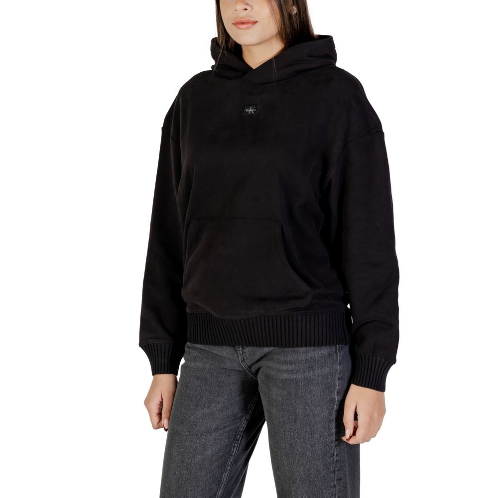 Calvin Klein Jeans Schwarzer Baumwoll-Hoodie
